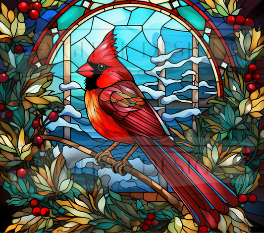 Stained Glass Cardinal TWYT13