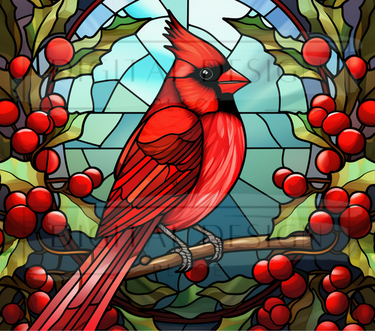 Stained Glass Cardinal TWYT14