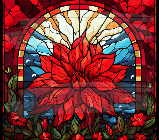 Stained Glass Poinsettia TWYT19