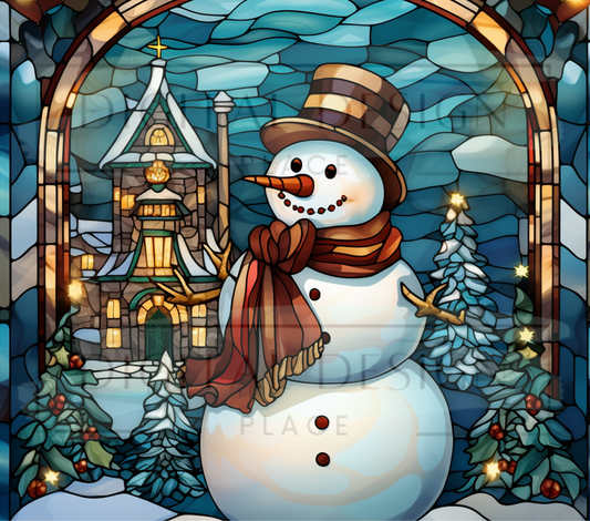 Stained Glass Snowman TWYT25