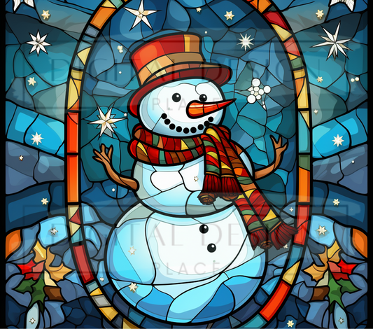 Stained Glass Snowman TWYT32