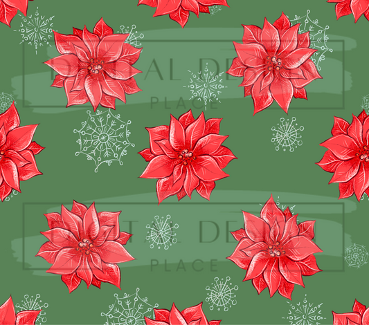 Poinsettia Green Christmas TWYT65