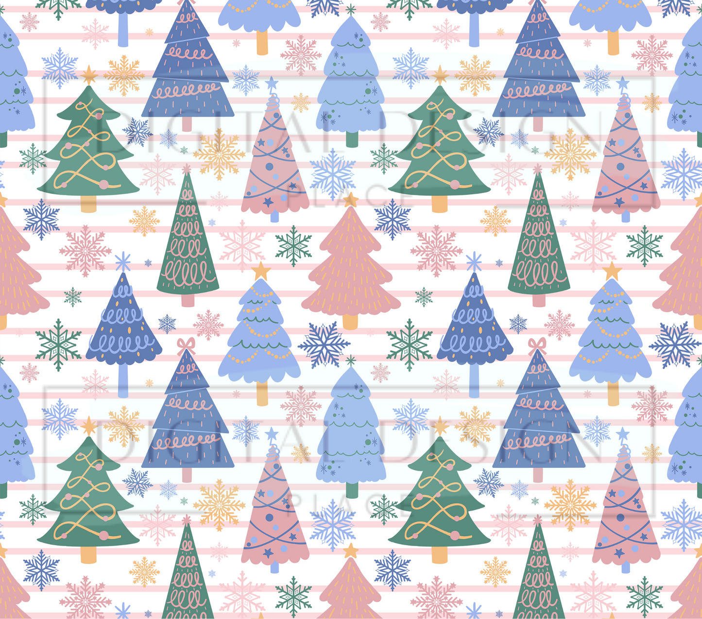 Pastel Christmas Trees TWYT68