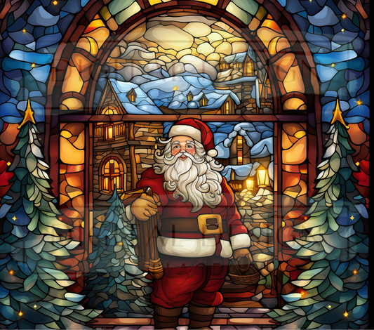 Stained Glass Santa TWYT7