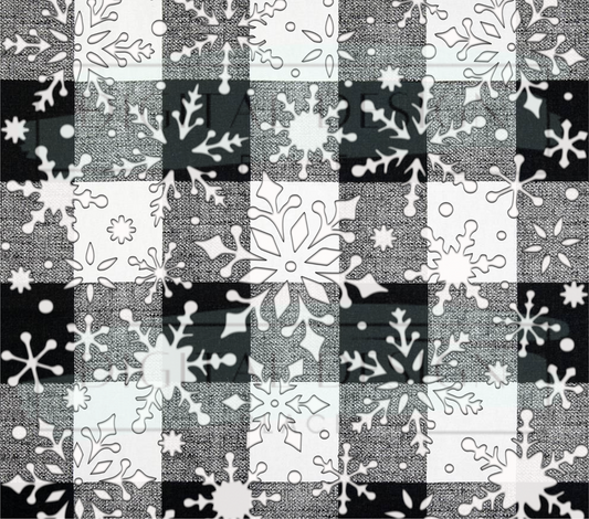 Black Buffalo Plaid Snowflakes TWYT80