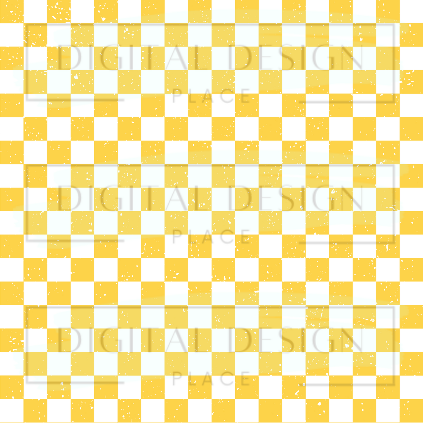 Yellow Retro Checkered VinylV1254