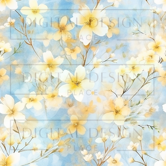 Spring Sky Florals VinylV1015