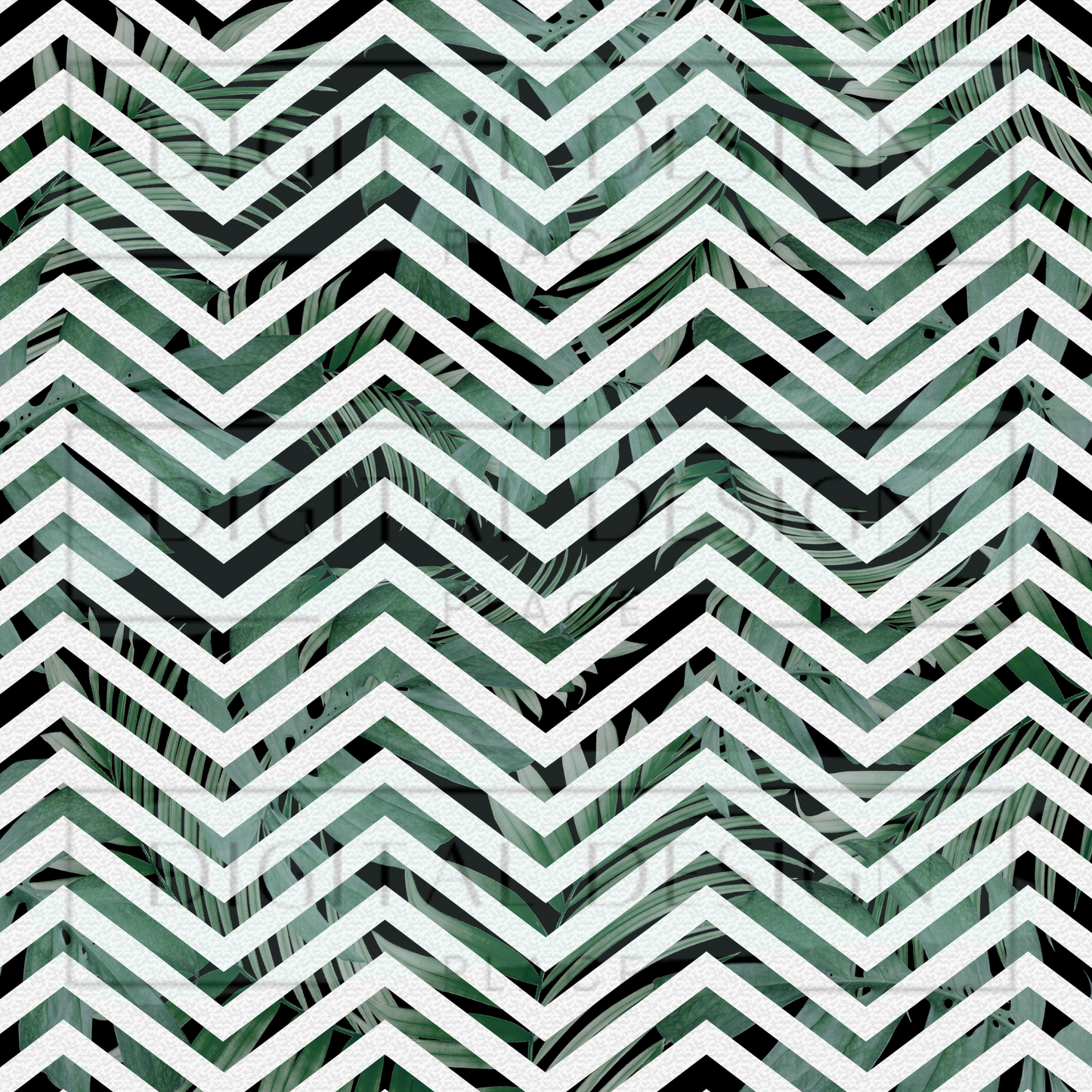 Monstera Chevron VinylV1312