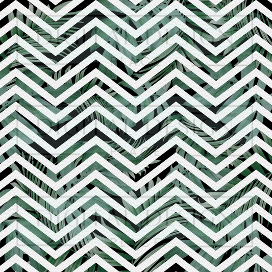 Monstera Chevron VinylV1312