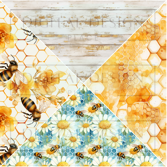 Busy Bees V Split Prints VinylV1329