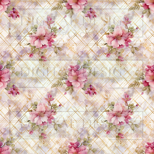Rosegold Elegant Florals VinylV1351