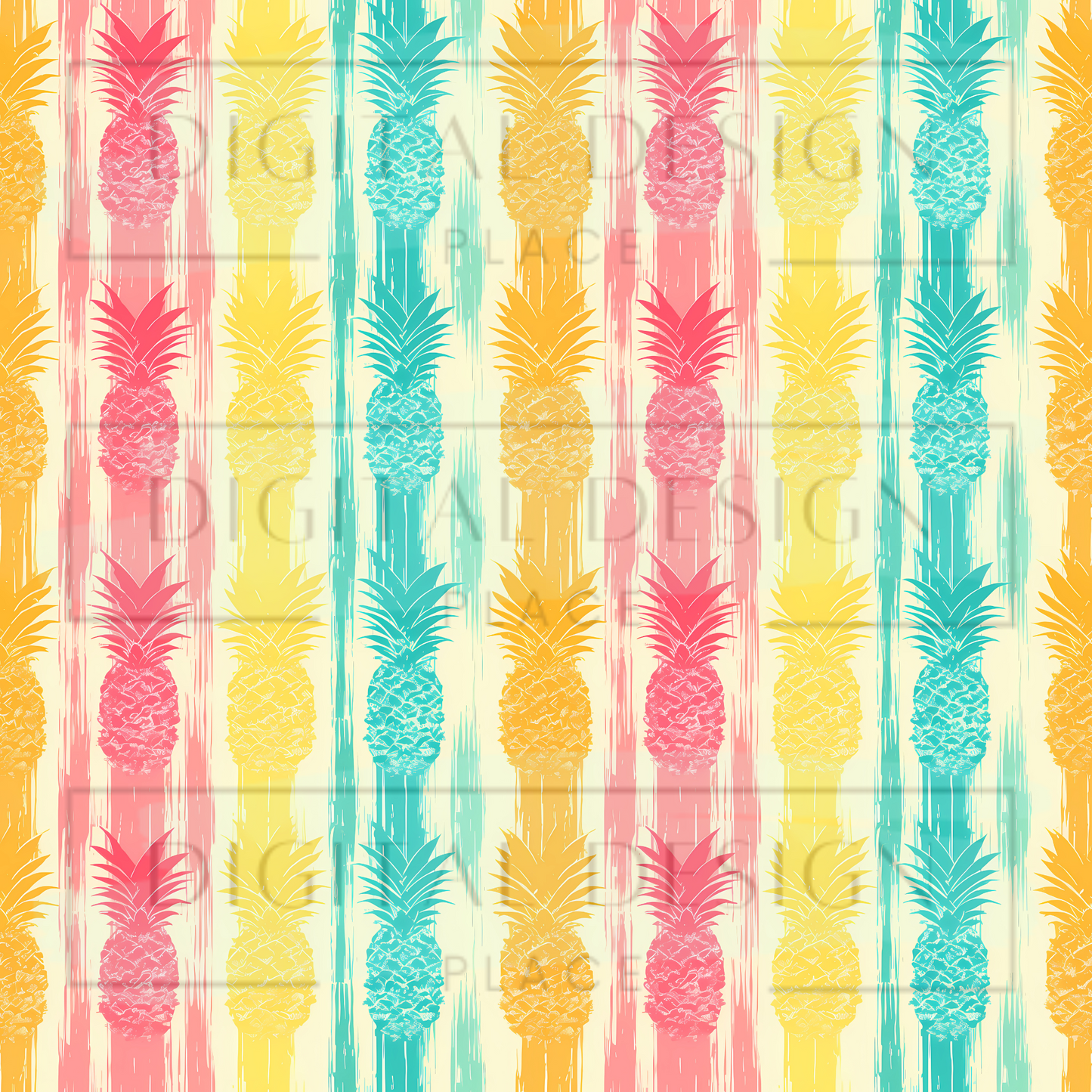Pineapple Stripes VinylV1517
