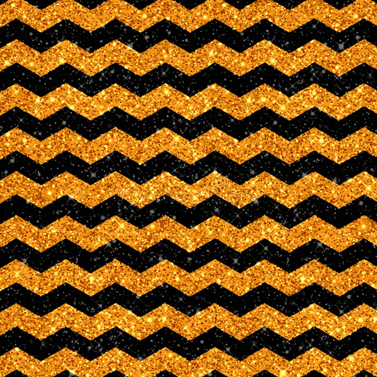 Halloween Glitter Chevron VinylV1573