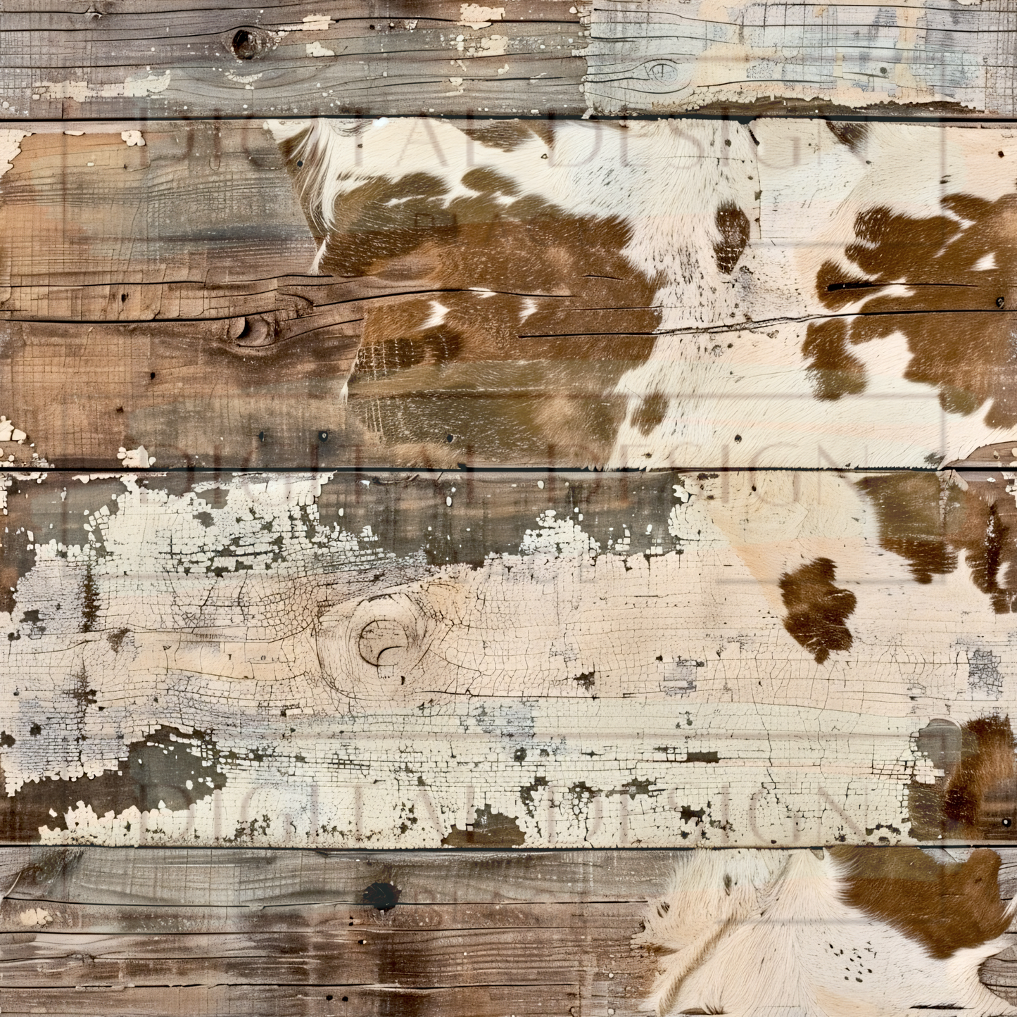 Light Brown Cowprint Shiplap VinylV1637