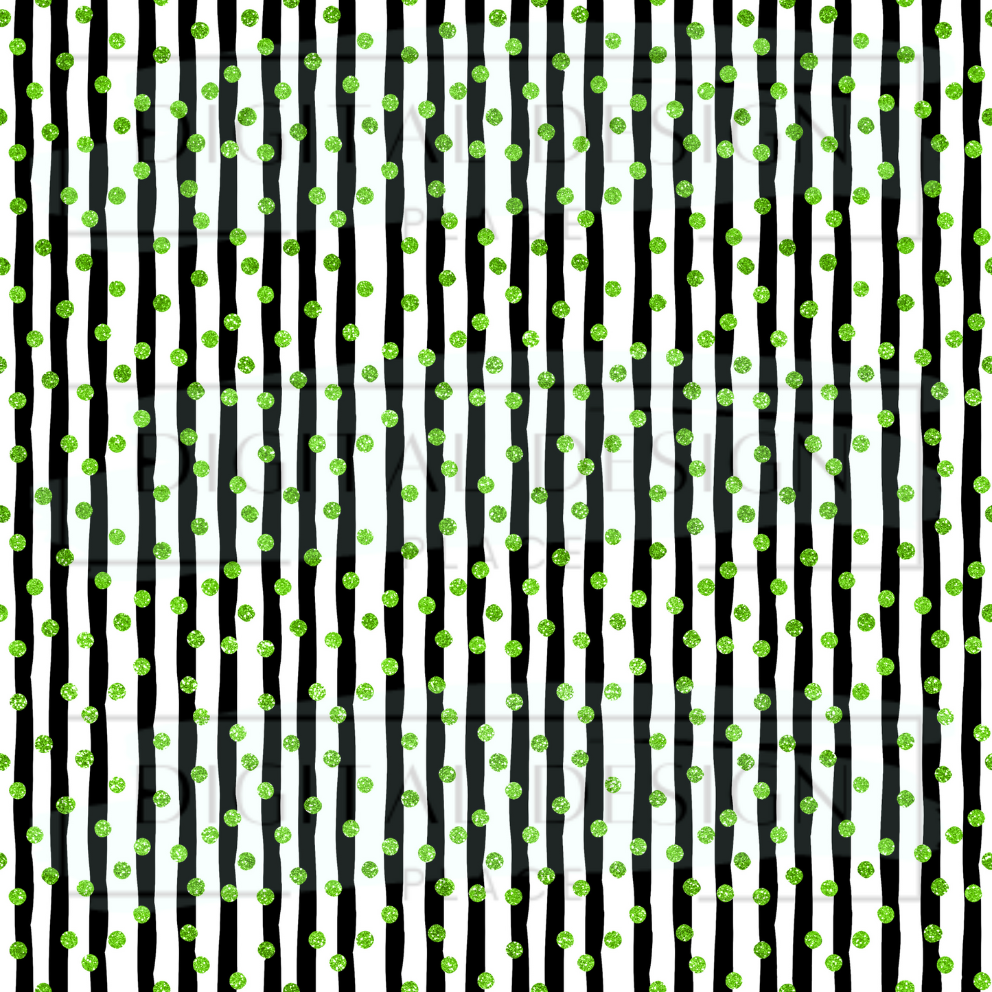 Green Dotted Stripes VinylV1715