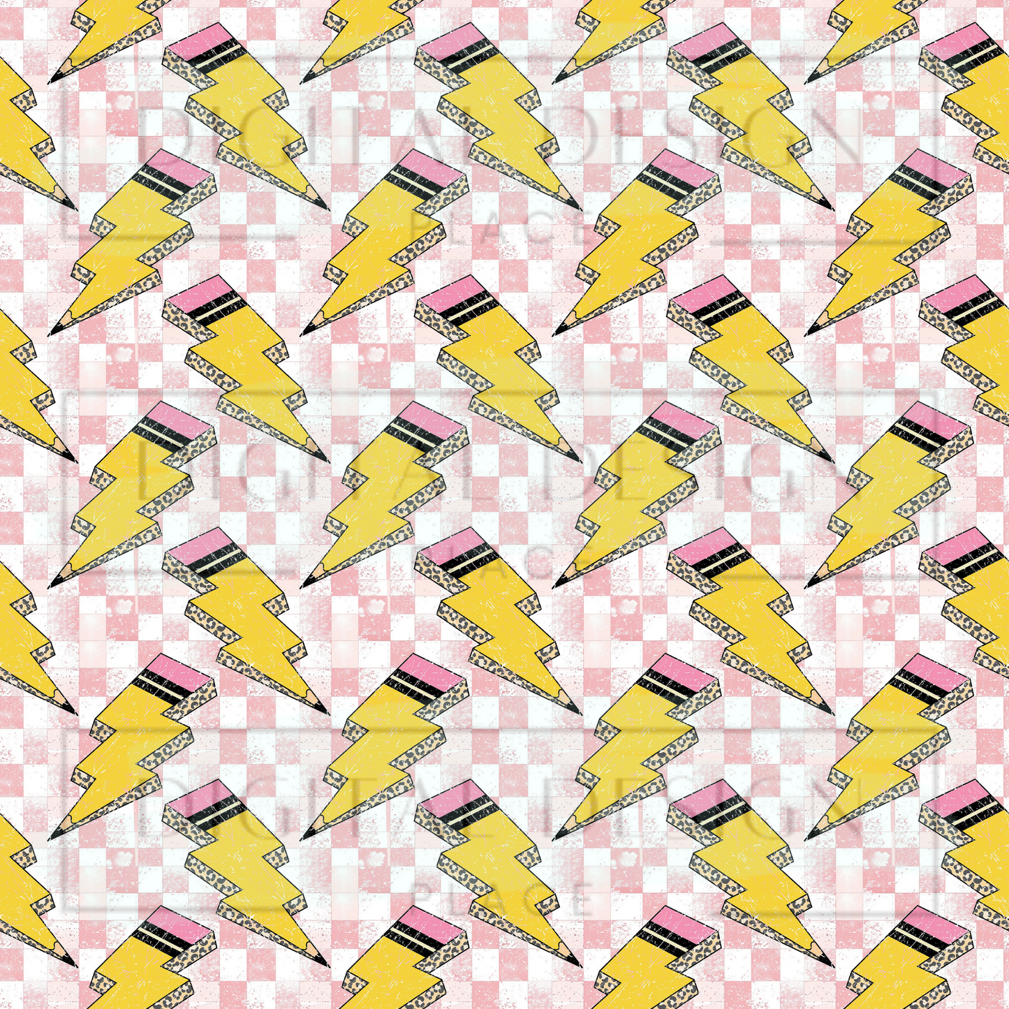 Retro Pencil Checkered VinylV1788