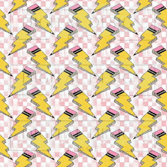 Retro Pencil Checkered VinylV1788