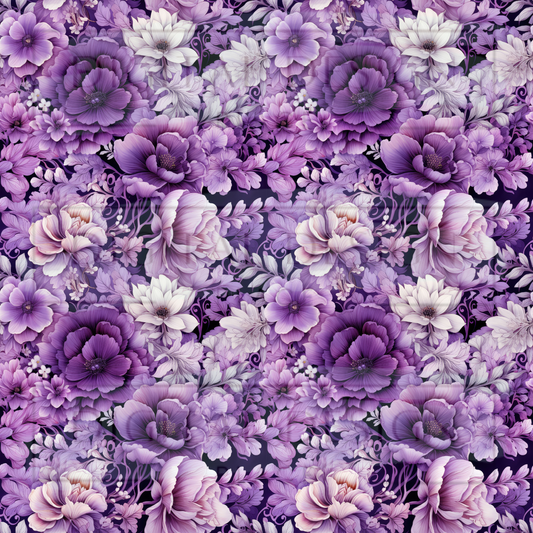 Shades of Purple Florals VinylV1796