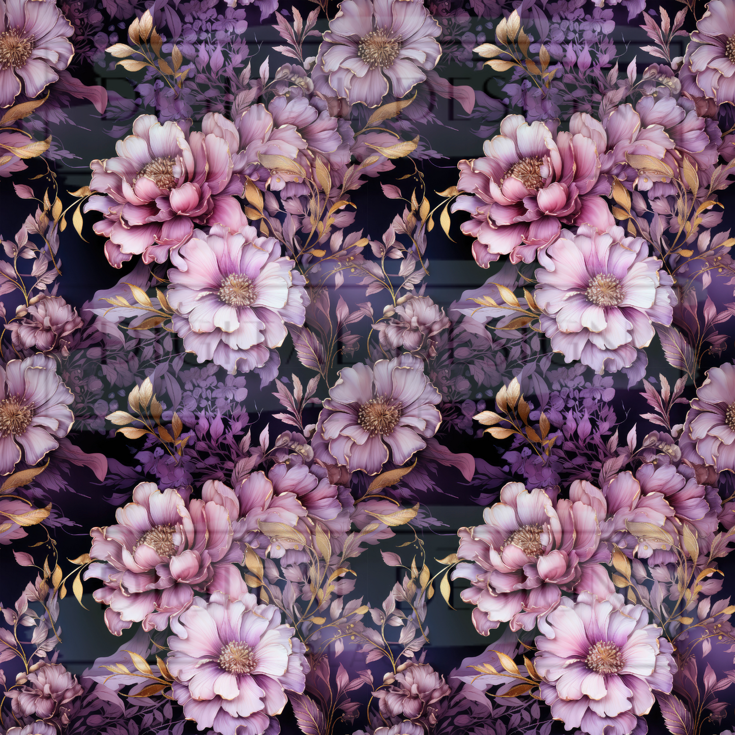 Shades of Purple Florals VinylV1797