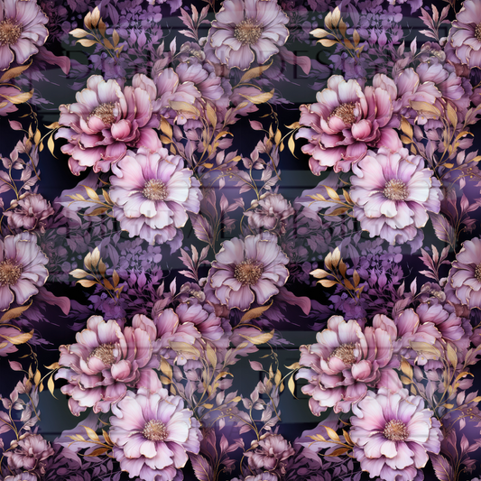 Shades of Purple Florals VinylV1797