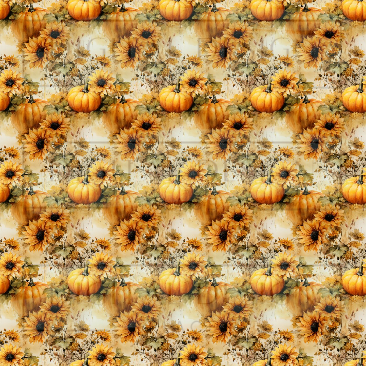 Pumpkin Patch Florals VinylV1830