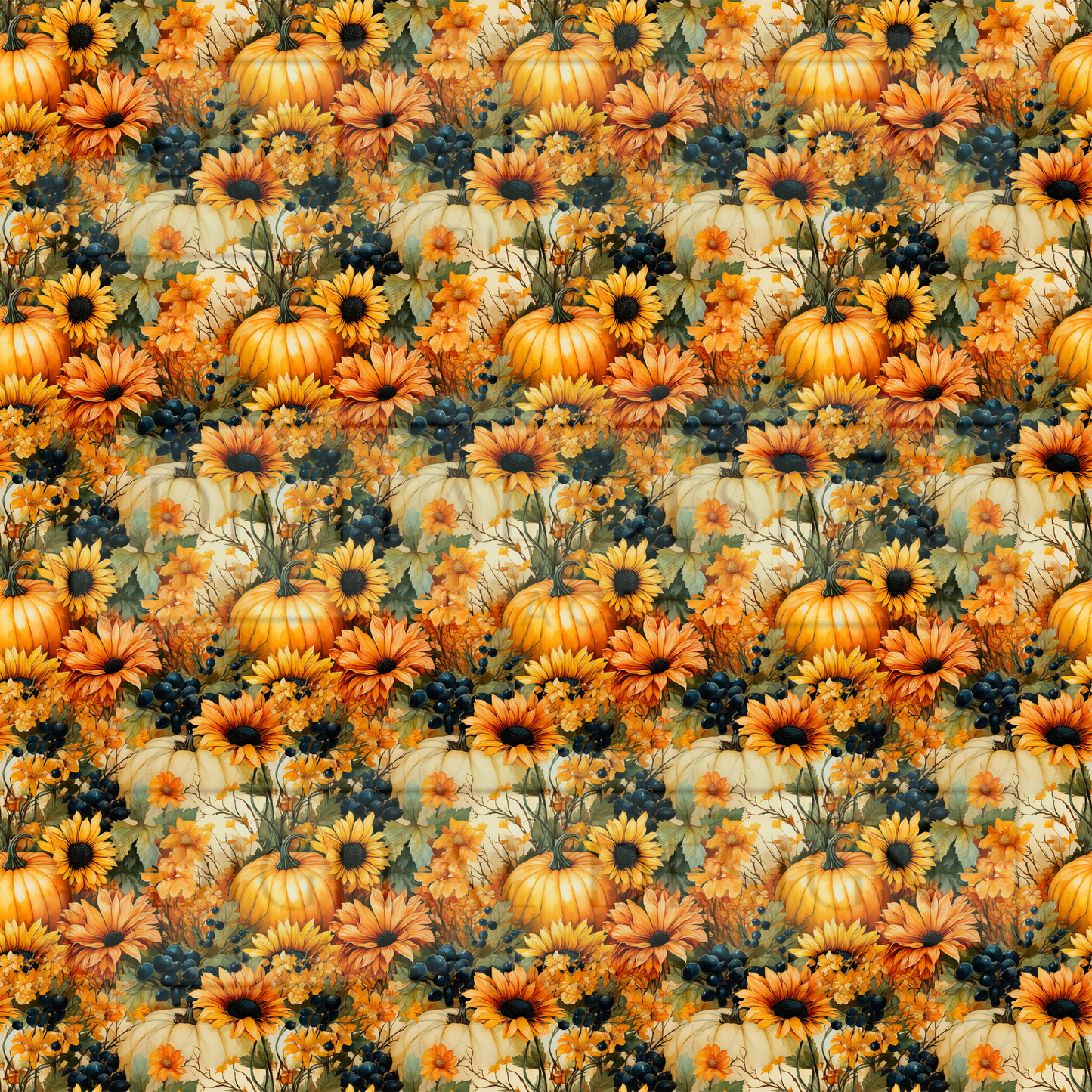 Pumpkin Patch Florals VinylV1831