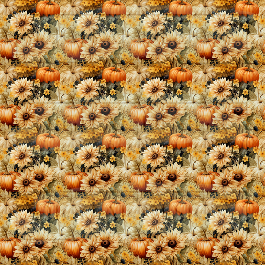 Pumpkin Patch Florals VinylV1833