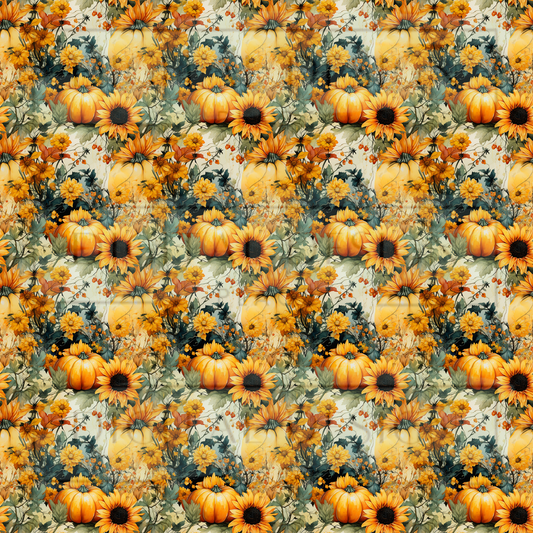 Pumpkin Patch Florals VinylV1834