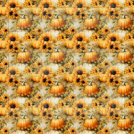 Pumpkin Patch Florals VinylV1835