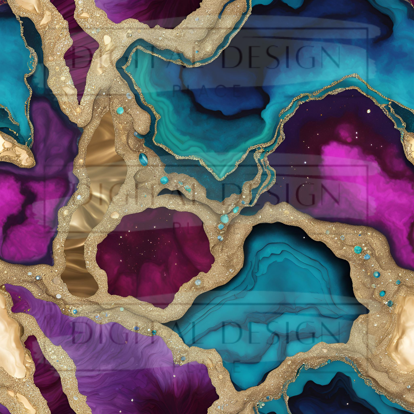 Jewel Toned Geode VinylV1882