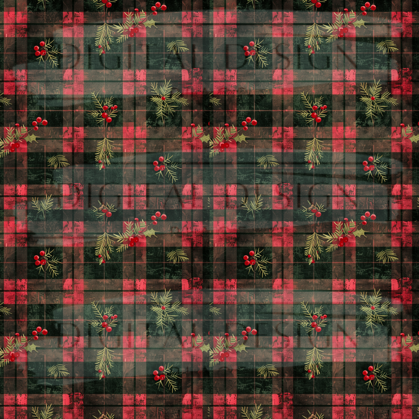 Christmas Plaid VinylV1892