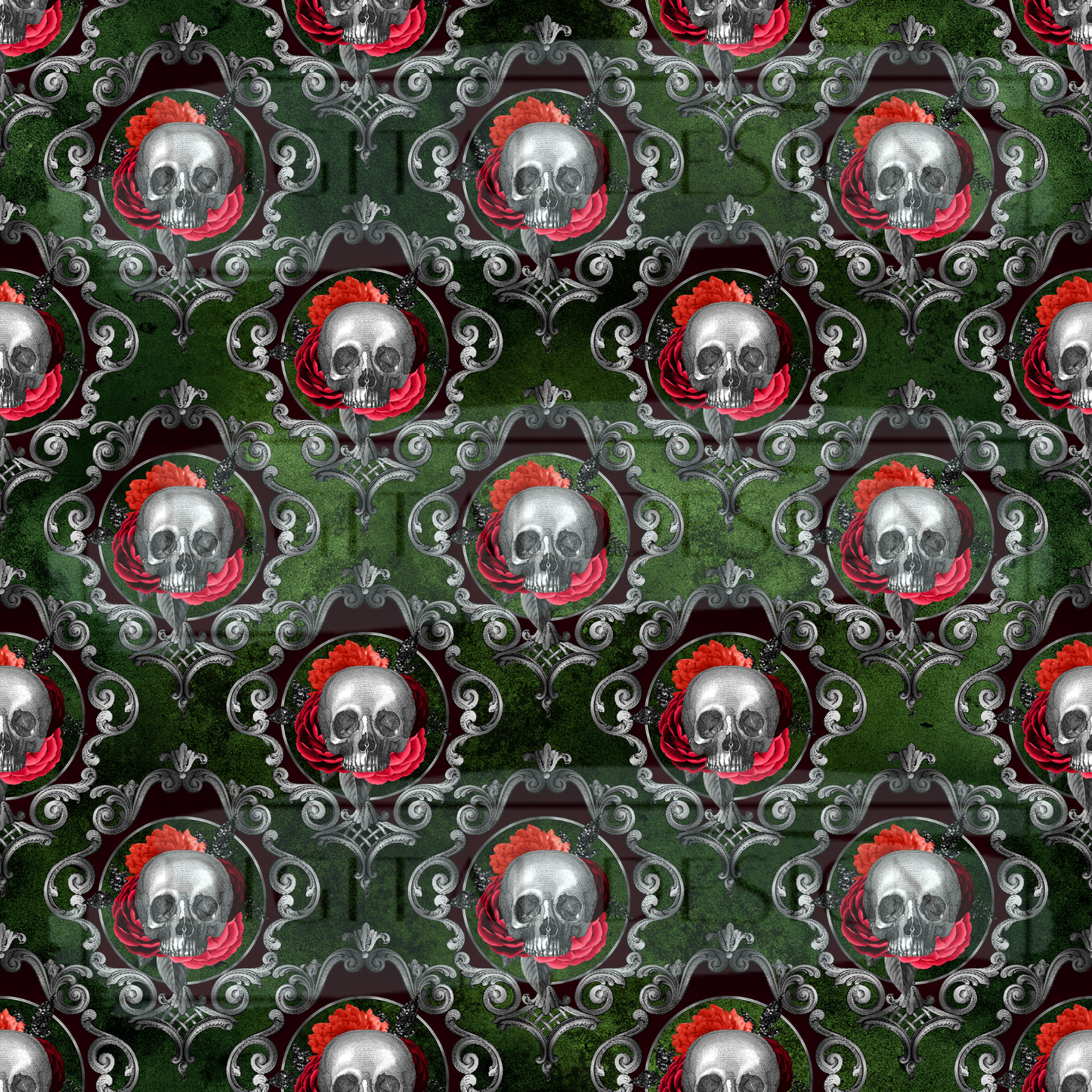 Grunge Christmas Skulls VinylV1908