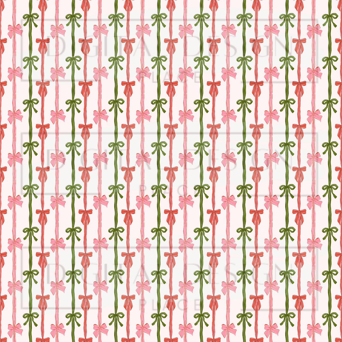 Christmas Bows Small Print VinylV1920