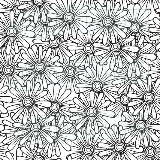 Black Daisy Large Print VinylV2001