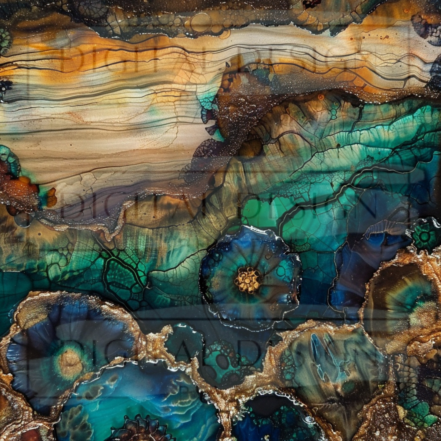 Driftwood Alcohol Ink VinylV2017