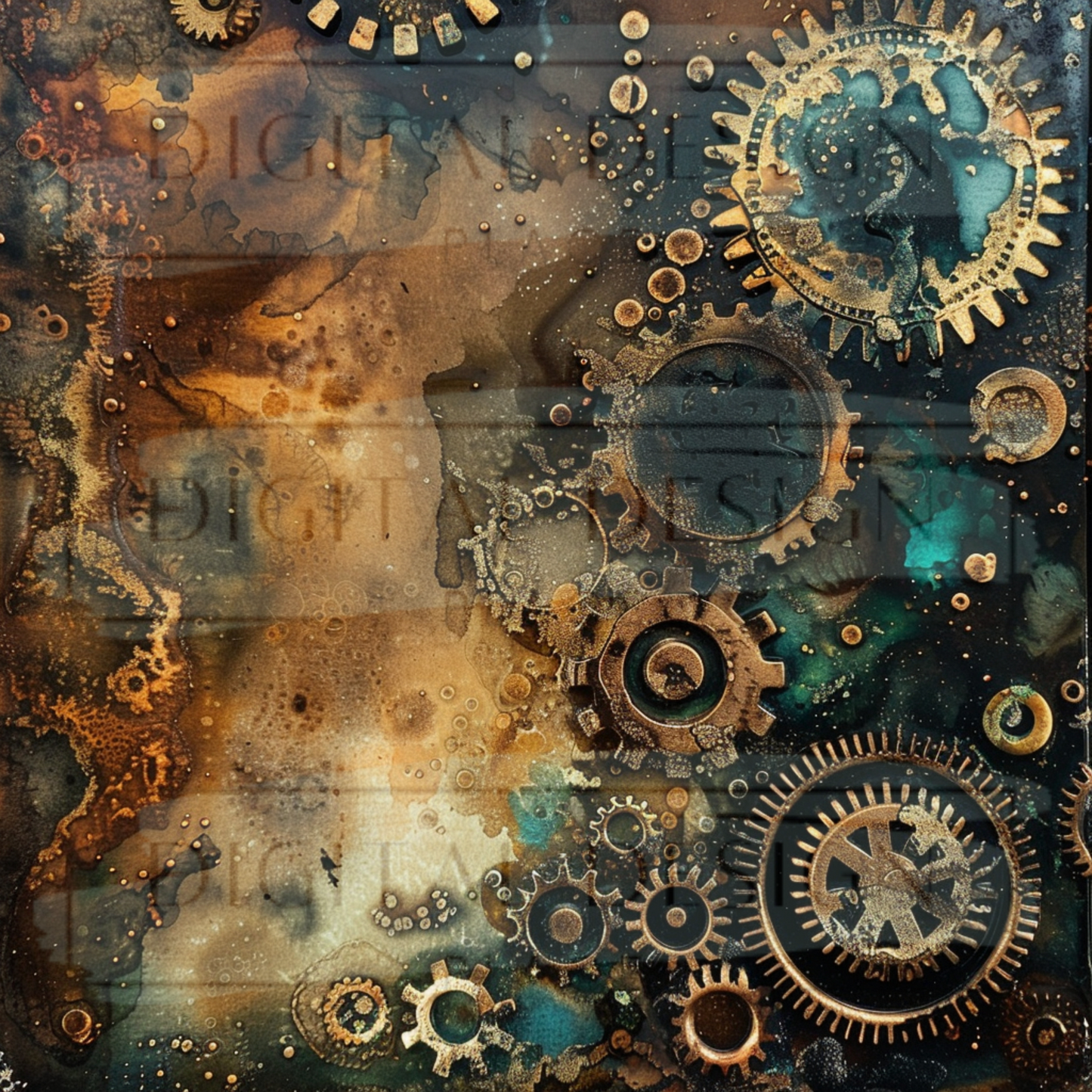 Steampunk Alcohol Ink VinylV2020