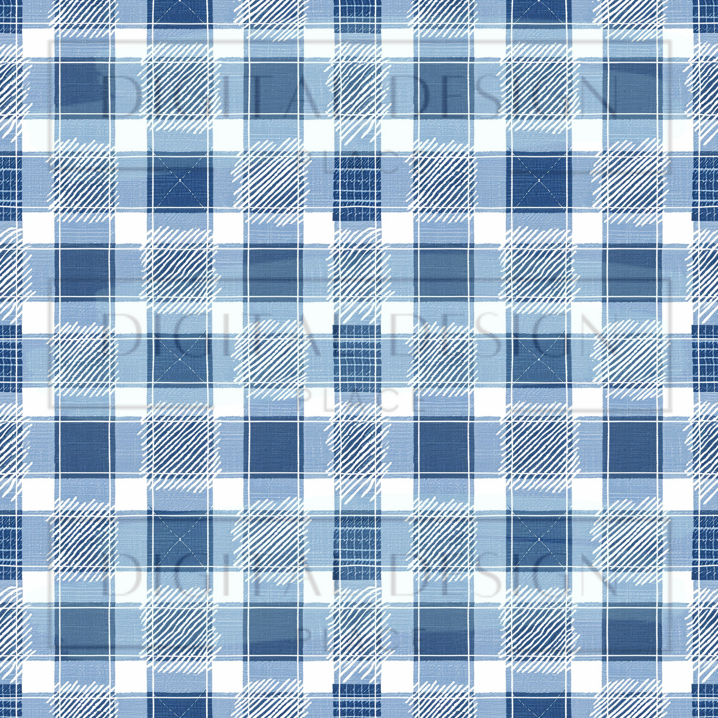 Blue Winter Plaid VinylV2063