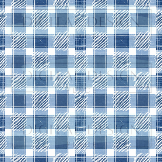 Blue Winter Plaid VinylV2063