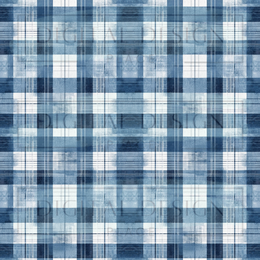 Blue Winter Plaid VinylV2064