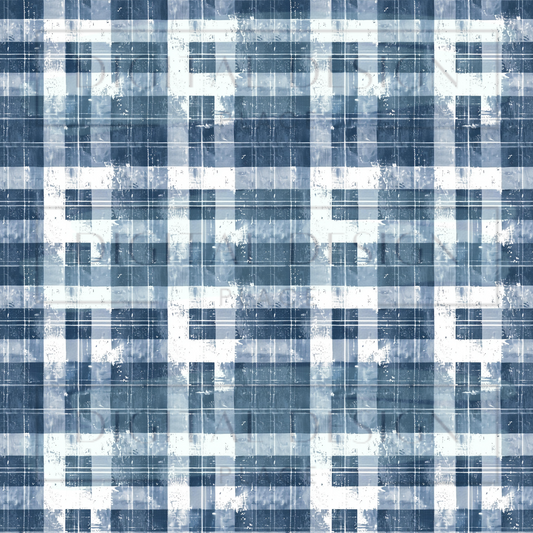 Blue Winter Plaid VinylV2065