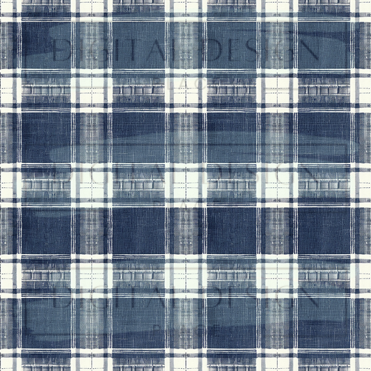 Blue Winter Plaid VinylV2066