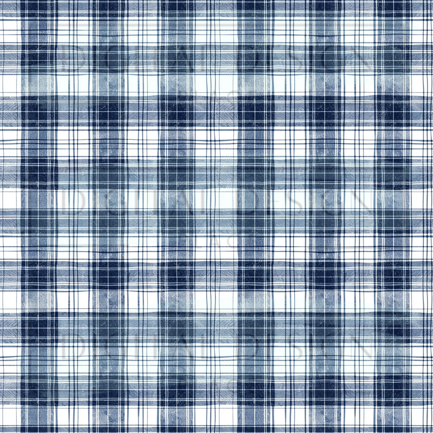 Blue Winter Plaid VinylV2068