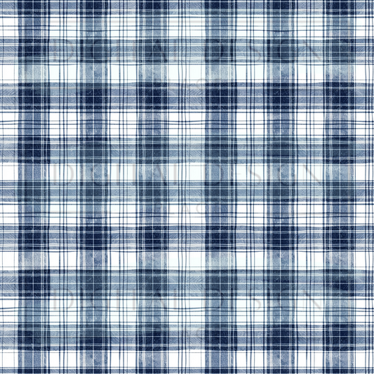 Blue Winter Plaid VinylV2068