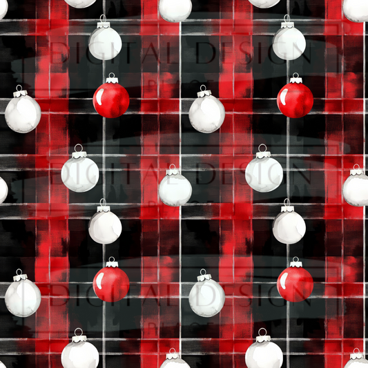 Buffalo Plaid Ornaments VinylV2134