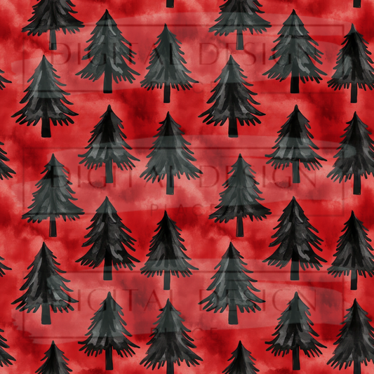 Christmas Trees Black/Red VinylV2136