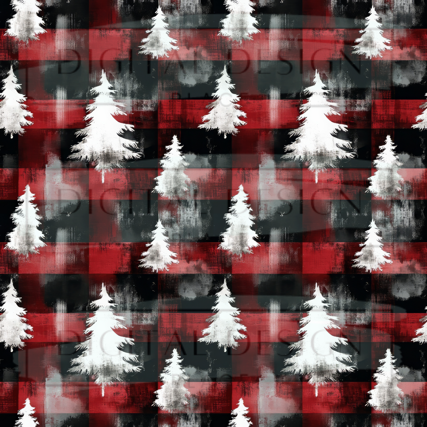 Buffalo Plaid Trees VinylV2138