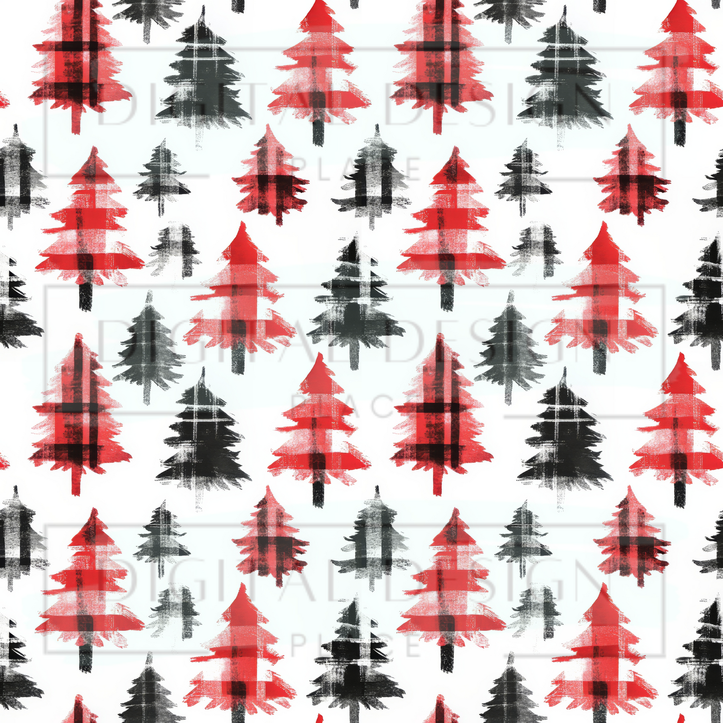 Buffalo Plaid Trees VinylV2140