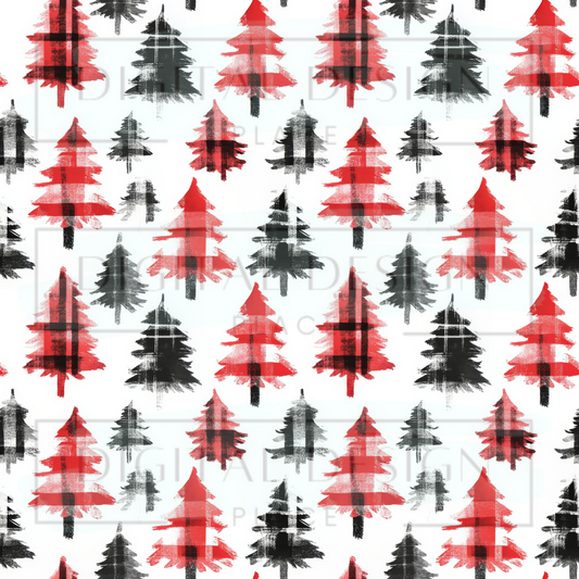 Buffalo Plaid Trees VinylV2140