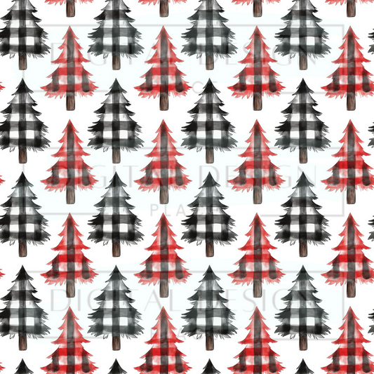 Buffalo Plaid Trees VinylV2143