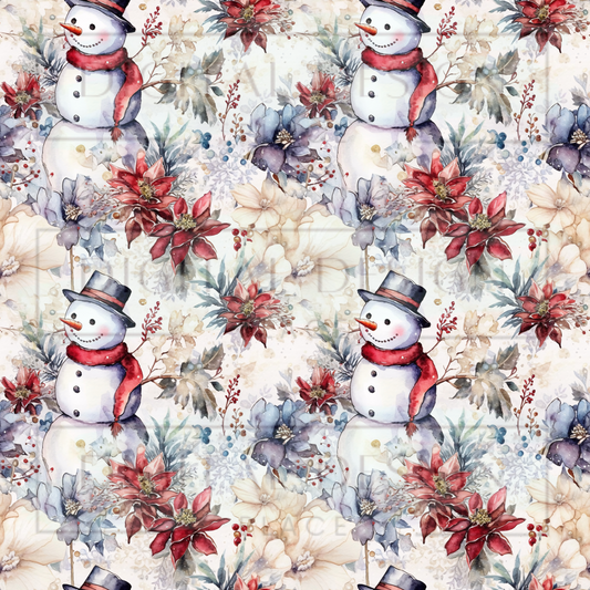 Red/Blue Snowman Garden VinylV2210